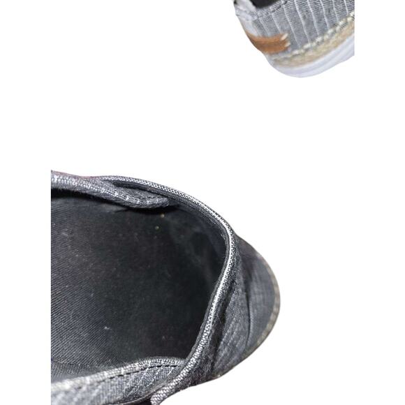 Cole Haan canvas Espadrille‎ slip on women's shoes size 8 blue white stripes - Picture 3 of 8